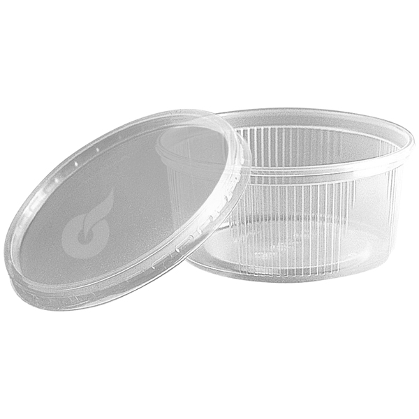 Pro-Pac Verpackbecher transparent Ø 101 mm ( 5 x 50 Stück ) Produktbild 1 Pro-Pac Verpackbecher transparent Ø 101 mm ( 5 x 50 Stück ) online kaufen - Verwendung 1
