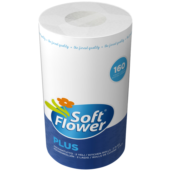 Soft Flower Küchenrolle 2-lagig Soft Flower Küchenrolle 2-lagig