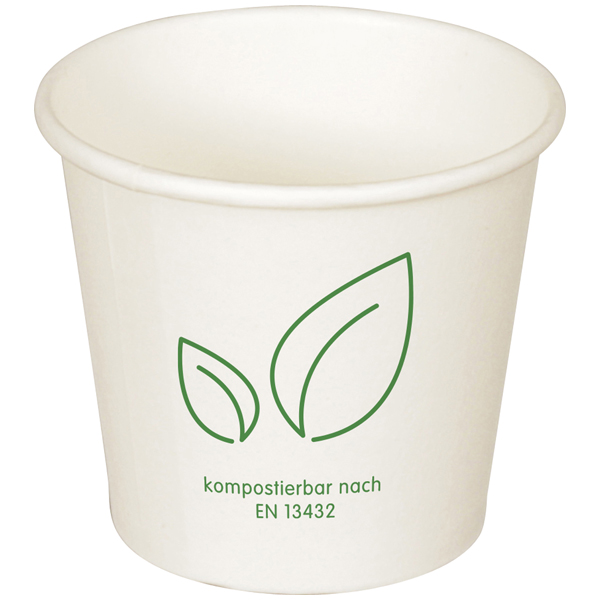 Vorschau: Coffee-Cup Bio 100 ml Weiß (50 Stück) online kaufen - Verwendung 1