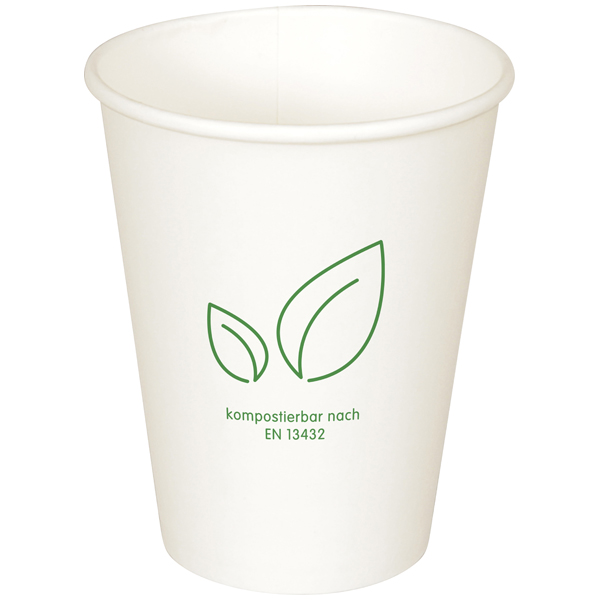 Coffee-Cup Bio 1-wandig weiß - mit Motiv Coffee-Cup Bio 1-wandig weiß - mit Motiv