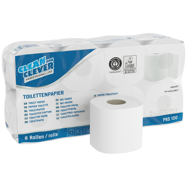 CLEAN and CLEVER PROFESSIONAL Toilettenpapier PRO 100 online kaufen - Verwendung 1