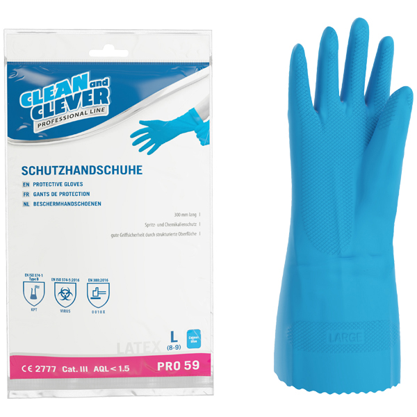 CLEAN and CLEVER PROFESSIONAL Chemikalienschutzhandschuhe Latex PRO 59