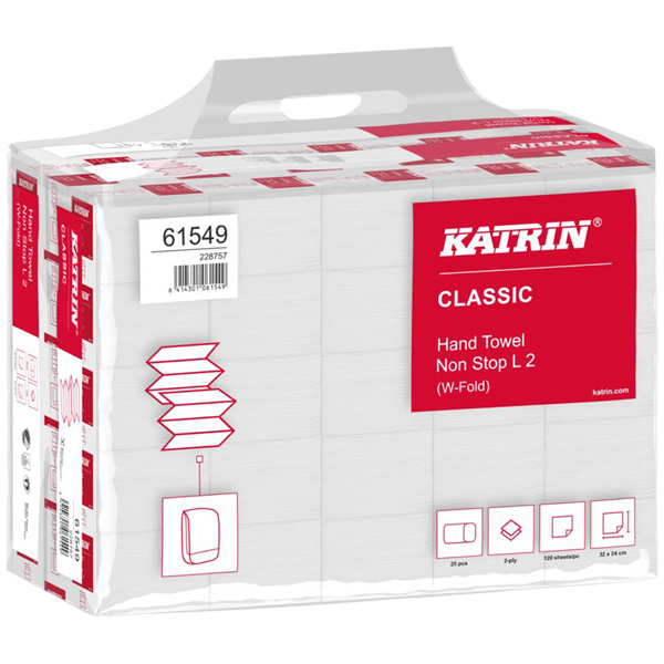 Katrin Classic NonStop L2 wide Falthandtuch weiß 2lg 24x32cm Interfold Handy Pack 25x120Tü online kaufen - Verwendung 1