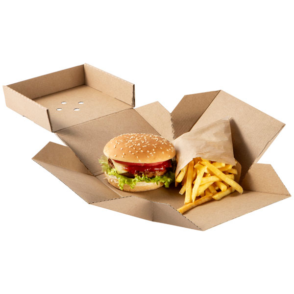 Vorschau: Hamburger Box 125 x 125 x 100 mm Braun (100 Stück) online kaufen - Verwendung 1