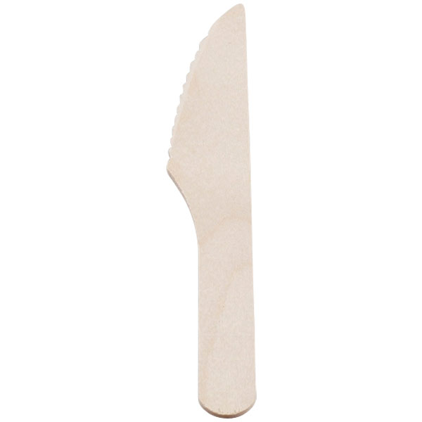 Messer aus Holz 165 mm Natur (100 Stück)