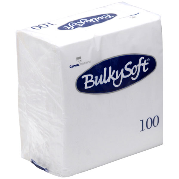 Vorschau: BulkySoft Serviette 33 x 33 cm Weiß (100 Stück) online kaufen - Verwendung 1