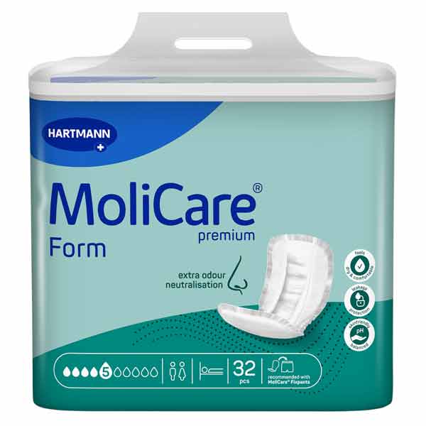 Vorschau: HM MoliCare PremForm 5D Inkontinenzvorlage Premium grün 62x29,5cm 32Stk (4) online kaufen - Verwendung 1