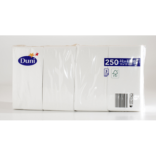 Duni Tissue-Serviette 33 x 33 cm Weiß (250 Stück) online kaufen - Verwendung 2