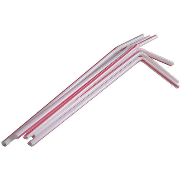 Trinkhalm 24 x 0,5 cm rot-weiß Trinkhalm 24 x 0,5 cm rot-weiß