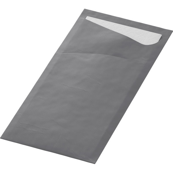 Duni Sacchetto®Tissue Bestecktasche 8,5x19 cm GraniteGrey (100St) online kaufen - Verwendung 1