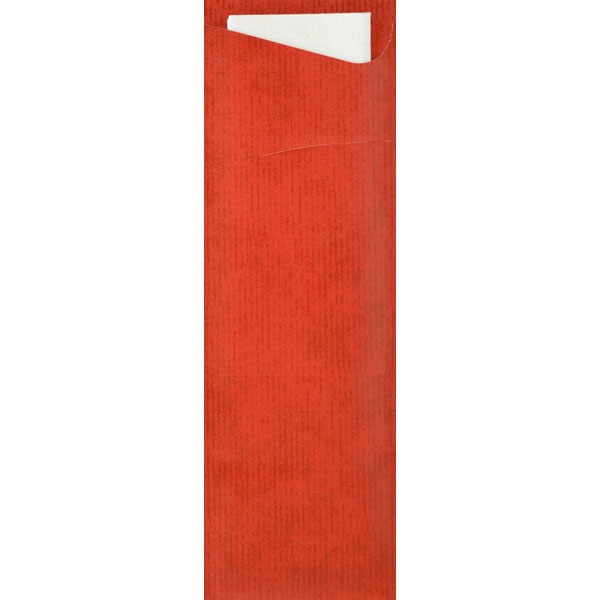 Duni Dunisoft-Bestecktasche Sacchetto Slim 7 x 23 cm Rot (60 Stk) online kaufen - Verwendung 1