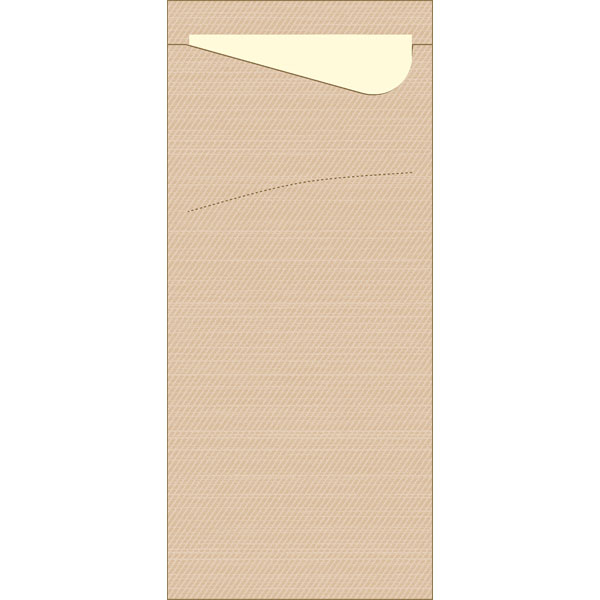 Duni Sacchetto®Tissue Bestecktasche 8,5x19 cm NatureCream(100Stk) online kaufen - Verwendung 1