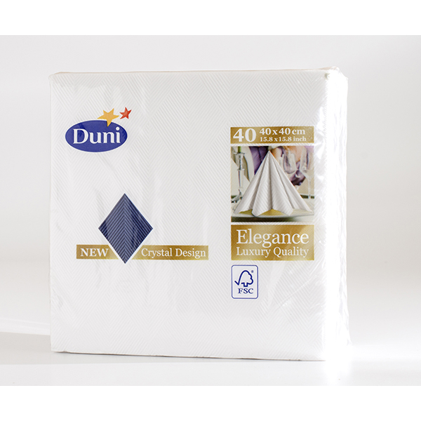 Vorschau: Duni Elegance®-Serviette Crystal 40 x 40 cm Weiß (40 Stück) online kaufen - Verwendung 3