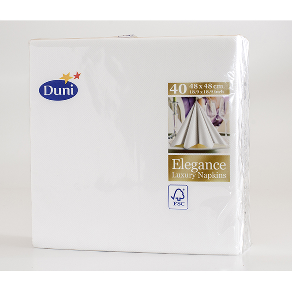 Duni Elegance®-Serviette Crystal 48 x 48 cm Weiß (40 Stück) online kaufen - Verwendung 4