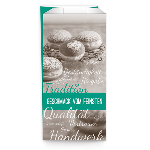 Bäckerbeutel Motiv "Geschmack vom Feinsten" Bäckerbeutel Motiv "Geschmack vom Feinsten"