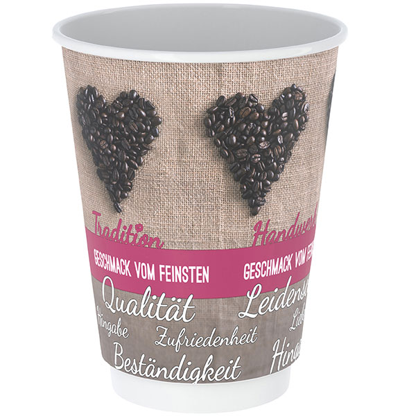 100 Deckel geriffelt Einwegbecher Hei/ße Getr/änke Becher BAMI Kaffeebecher Riffelbecher 100 R/ührst/äbchen | 100 Becher Schwarz doppelwandig 0,3l // 12oz