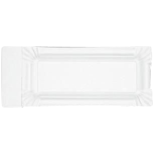 HOSTI Pappteller eckig mit Abriss 8 x 18 + 3 cm (250 Stück) online kaufen - Verwendung 1