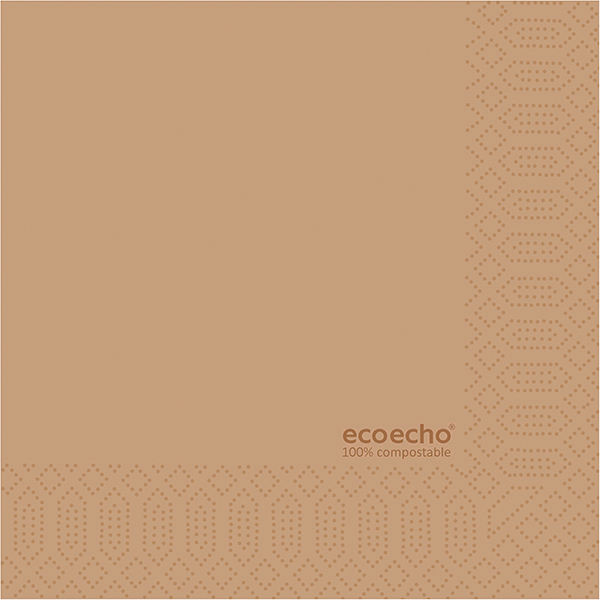 Duni Tissue-Serviette 33 x 33 cm Eco Brown (250 Stück) online kaufen - Verwendung 1